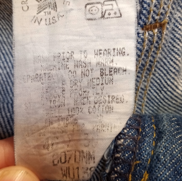 Vintage Union Made Carhartt Double Knee Jeans Sz 46 w/ Suspender Buttons - Picture 8 of 12